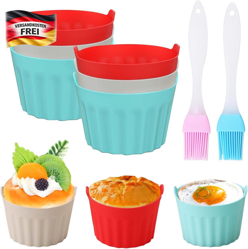 Silikon muffinförmchen set - muffinförmchen, 6