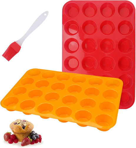 Kleine silikon muffinform set - silikon,