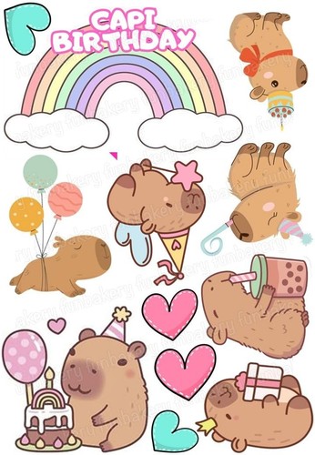 Capybara tortenbild party - capybara,
