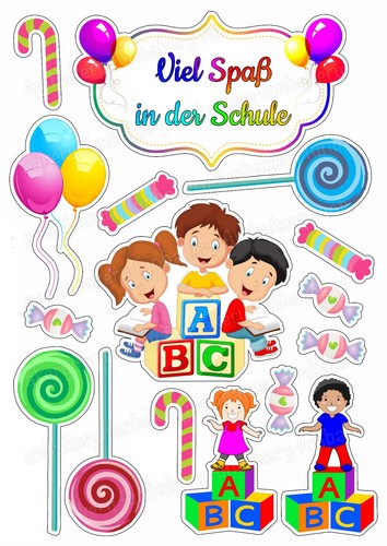 Einschulung muffin tortenbild - einschulung,
