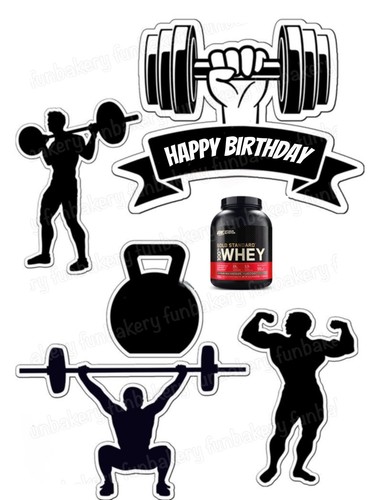 Gym fitness tortenaufleger - gym,