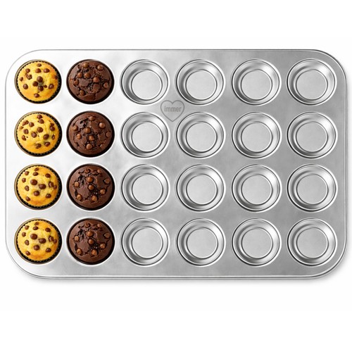 Edelstahl muffinform 24er - edelstahl,